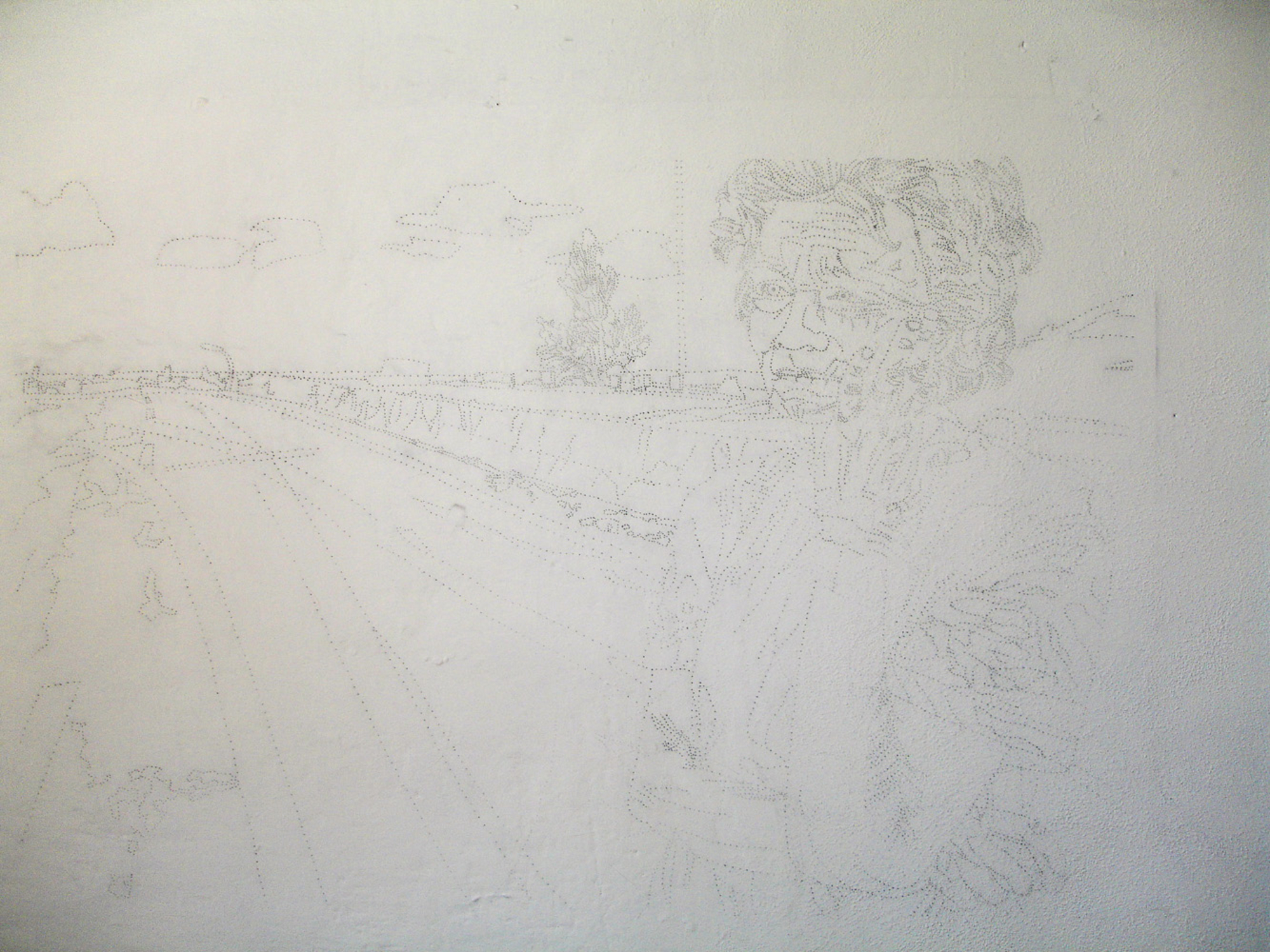 Kathrina Rudolph kohlezeichnung auf wand 13