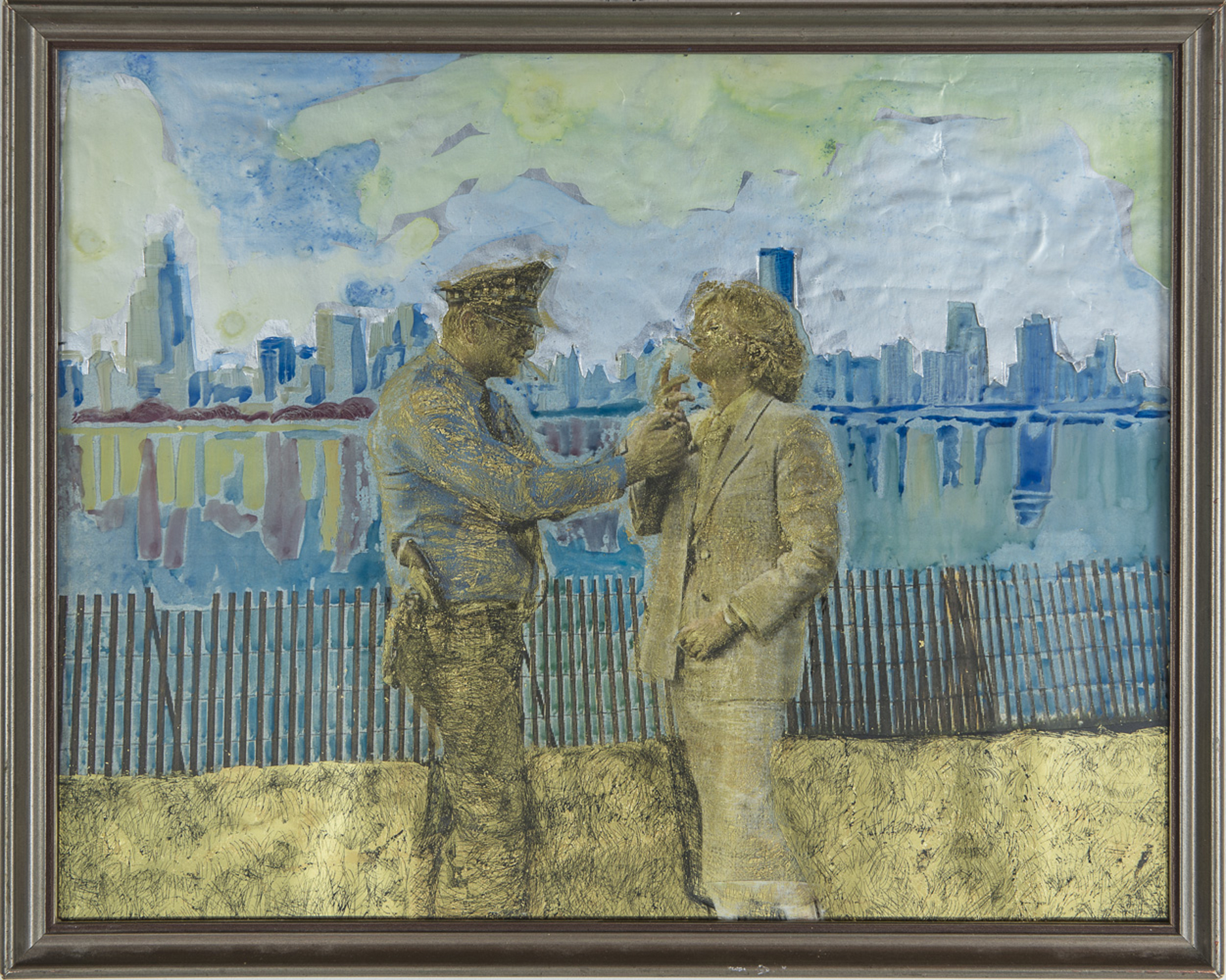 Helmut und Hannelore Kohl Portrait Malerei